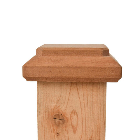 Nationwide Industries Traditional Style Miter-less Wood Post Caps - Mahogany