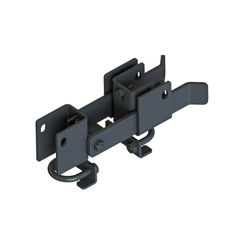 Fulcrum Style Chain Link Fence Double Gate Latch - Fits 1-5/8 & 2" Industrial Chain Link Gate Frames - Black