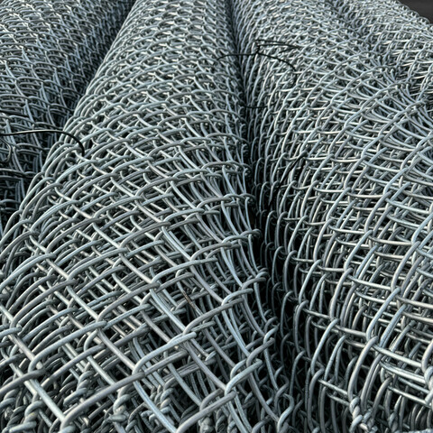 6 Gauge x 2" Chain Link Fence Fabric, Aluminized
