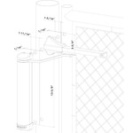 Locinox Round Chain Link Adaptor Plate for Lion Gate Closer -Dimensions (3018LION)