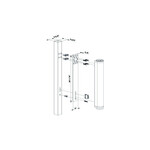 Locinox VENUS Adapter Plate for Mounting on Wall or 2-3/8