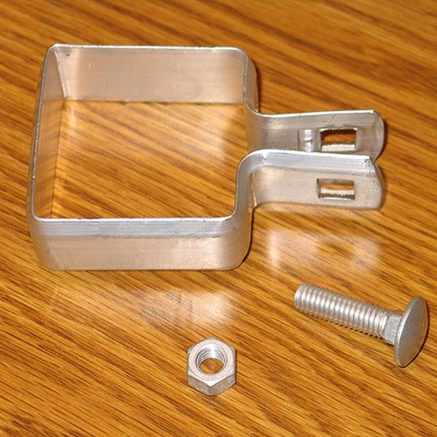Chain Link Fence Brace Bands, Square - Aluminum
