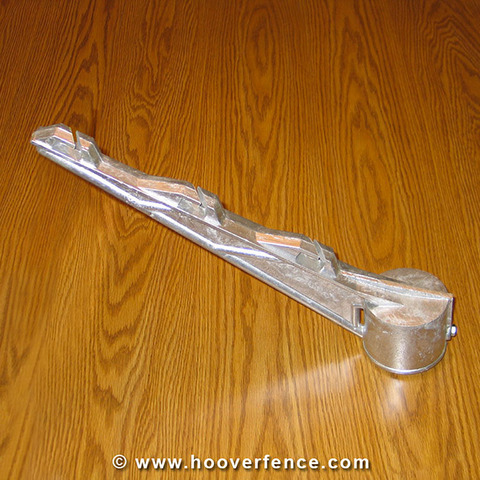 Aluminum Chain Link Fence 6-Strand "V" Barbwire Arm - Fits 2-1/2" Post x 1-5/8" Rail