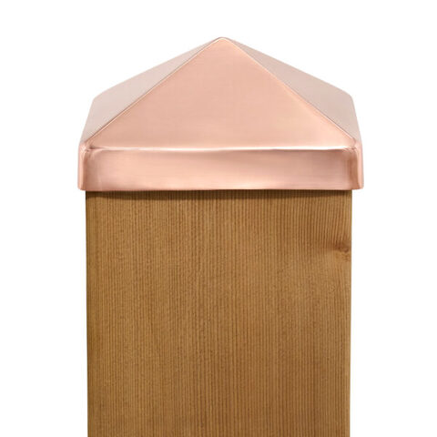 Captiva Copper Pyramid Post Caps for Wood Posts 