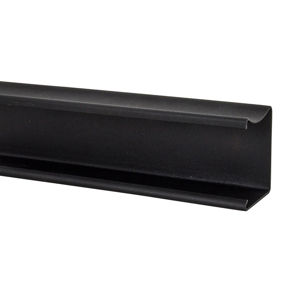 YardGard Select Steel Top Rail/ Channel - 8' Length, U-Shaped, Black ...