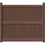 Catalyst Newbury with TimberGrain Texture Vinyl Fence Panels - Brazilian Blend