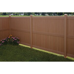 Catalyst Newbury with TimberGrain Texture Vinyl Fence Panels