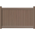 Catalyst Newbury with TimberGrain Texture Vinyl Fence Panel - Weathered Blend