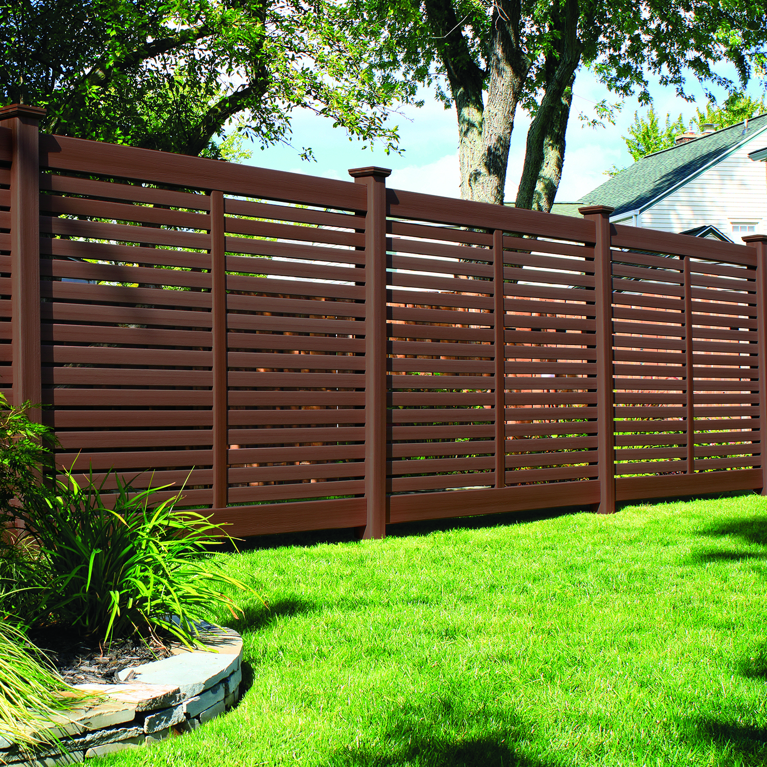 Largo TimberGrain Texture Fence Panels Catalyst Vinyl Fencing