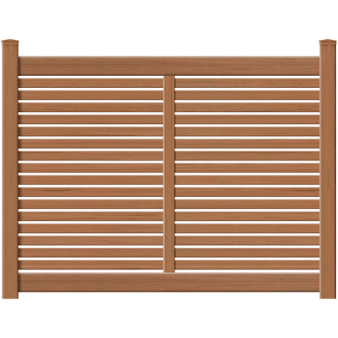 Catalyst Largo with TimberGrain Texture Vinyl Fence Panels