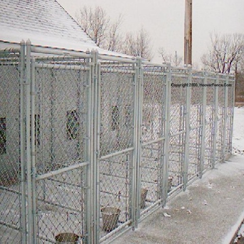 Hoover Fence Chain Link Dog Kennel Panels w/ Gates - Light Grade - .065 Frame w/ 11-1/2 ga. Fabric