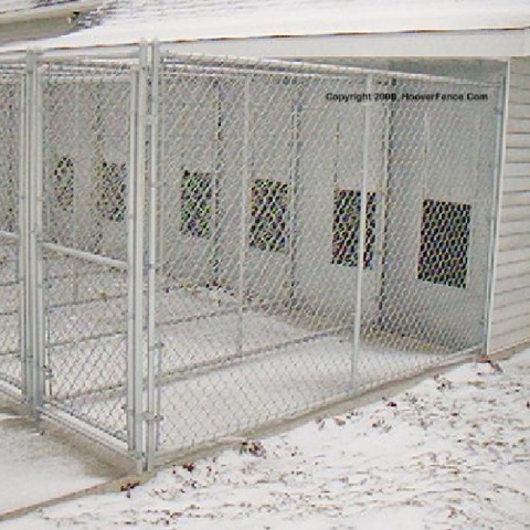 Hoover Fence Chain Link Dog Kennel Panels - Light Grade - .065 Frame w/ 11-1/2 ga. Fabric