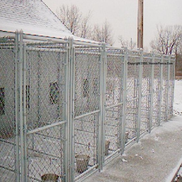 Hoover Fence Chain Link Dog Kennel Panels w/ Gates - Light Grade - .065 Frame w/ 11-1/2 ga. Fabric