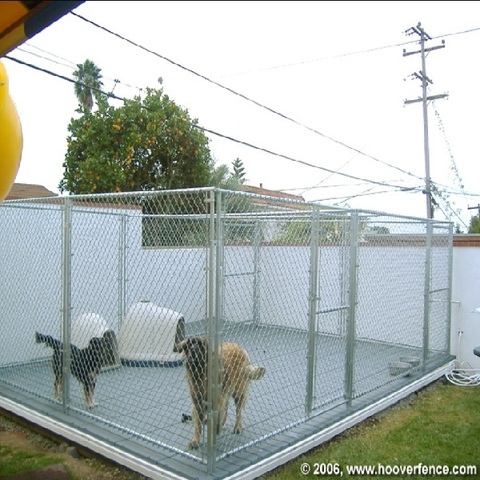 Hoover Fence Chain Link Dog Kennel Panels - Medium Grade - .065 Frame w/ 11 ga. Fabric