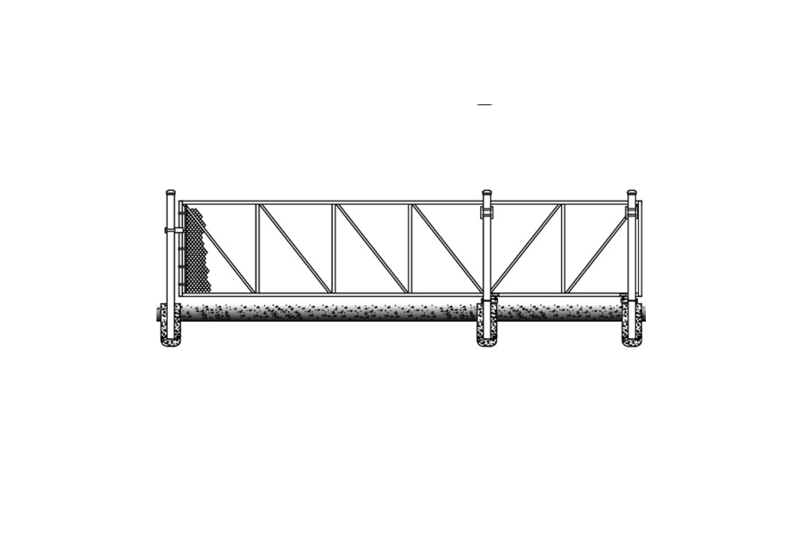 Hoover Fence Chain Link Fence Single Track Aluminum Slide Gate Kits In Black