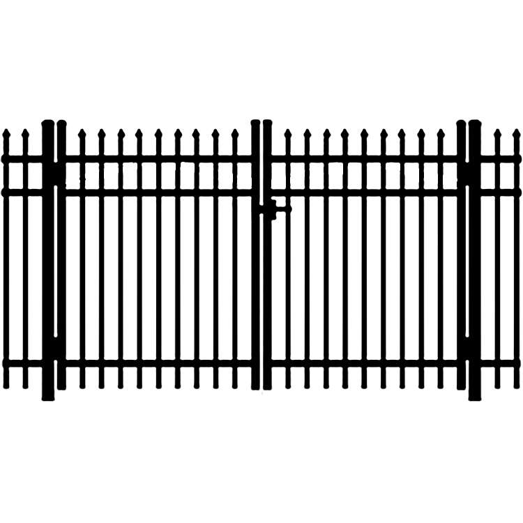 Shapes Chicago Aluminum Residential Double Swing Gate | Hoover Fence Co.