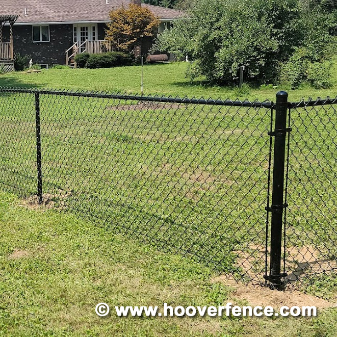 Color Coated Chain Link Fence Kit - Includes All Parts | Hoover Fence Co.
