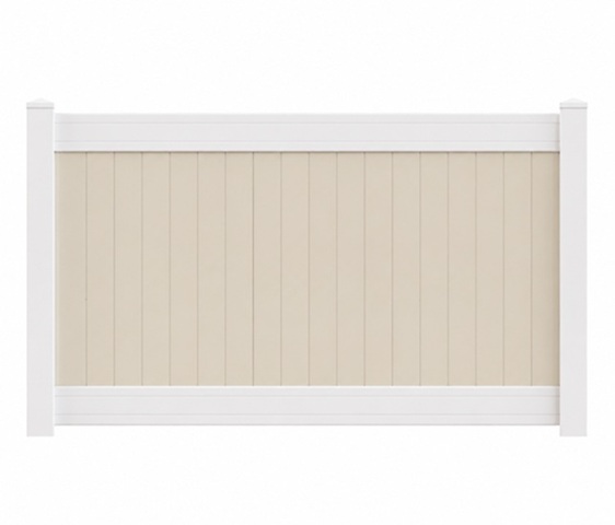 Superior Cambridge Vinyl Two-Tone Deco Rail Privacy Fence
