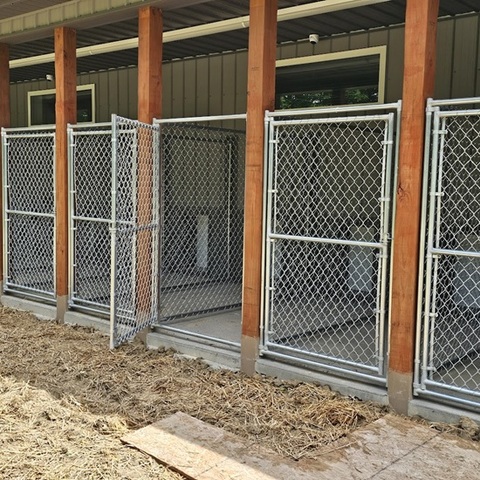 Hoover Fence Chain Link Dog Kennel Panels w/ Gates - Heavy Grade - HF20 Frame w/ 9 ga. Fabric