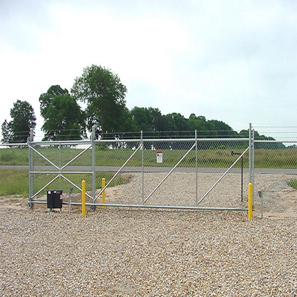 Hoover Fence Chain Link Fence Steel Cantilever Slide Gate Kits - Automated w/ Liftmaster