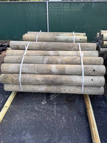 Treated Round Farm Posts, Used