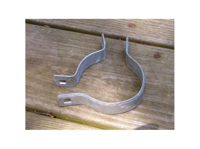 Chain Link Fence Brace Bands, 90 Degree - Galvanized