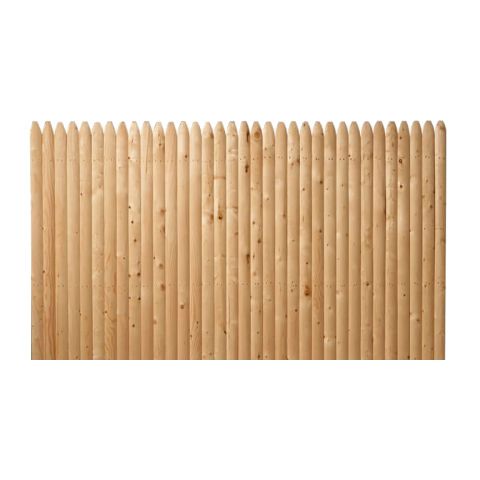Solid Stockade Wood Fence Panels - Straight Top - Spruce