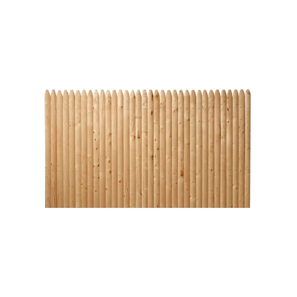 Solid Stockade Wood Fence Panels - Straight Top - Spruce