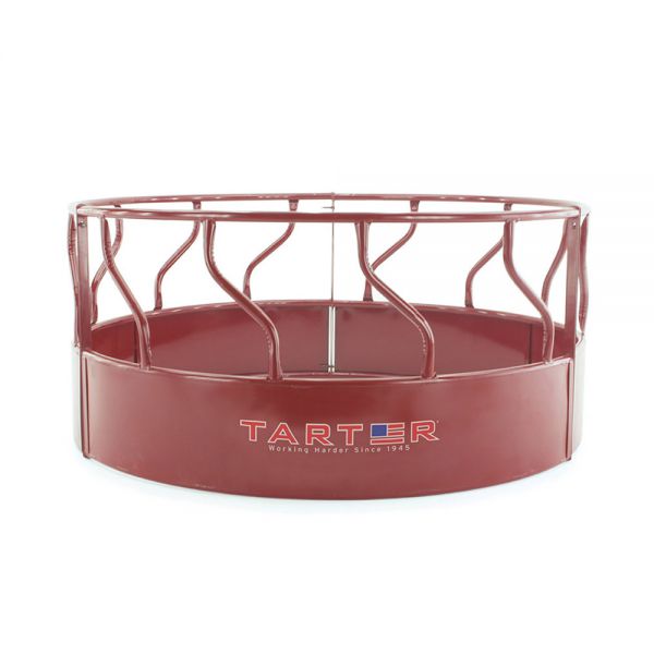 Tarter 3-Piece Red S-Bar Round Bale Hay Feeder w/ Metal