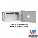Salsbury Key Keeper, recessed mounted aluminum finish, USPS access (1090AU)