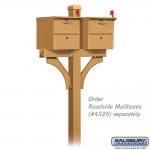 Salsbury Designer Roadside Mailbox Deluxe 2-Sided Post, in-ground (4372-D-P)