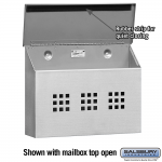 Salsbury Stainless Steel Mailbox, traditional, decorative horizontal style (4515)