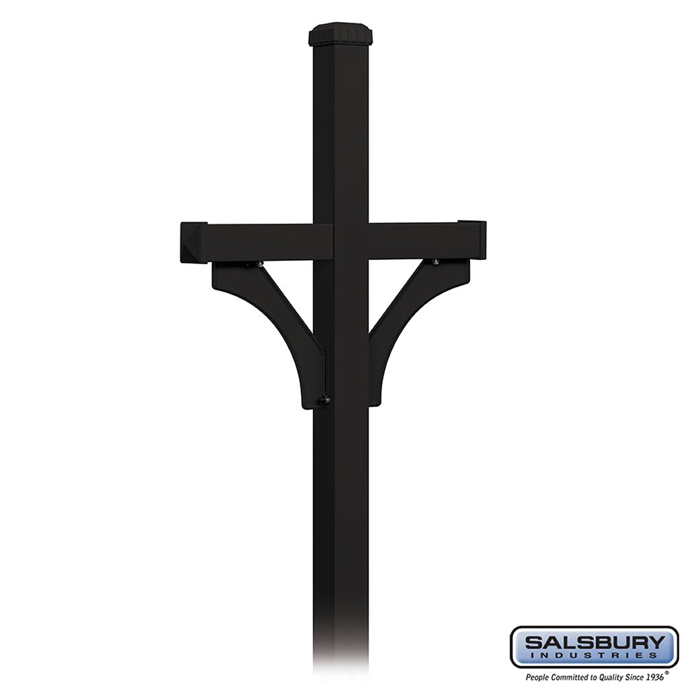 Salsbury Deluxe Mailbox Post, 2-Sided for 2 Mailboxes