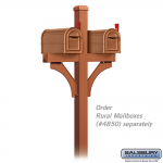 Salsbury Deluxe Mailbox Post, 2-Sided for 2 Mailboxes (4872-P)