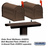 Salsbury Spreader for Rural Style Mailboxes - two wide (4882-P)