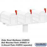 Salsbury Spreader for Rural Style Mailboxes - three wide (4883-P)