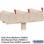 Salsbury Spreader for Rural Style Mailboxes - three wide (4883-P)