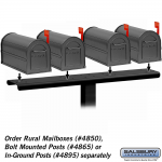 Salsbury Spreader for Rural Style Mailboxes - four wide (4884-P)