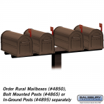 Salsbury Spreader for Rural Style Mailboxes - four wide (4884-P)