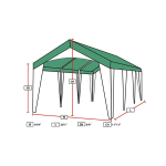 King Canopy 20' x 20' Event Tent Party Canopy - Green/White (ET2020G)