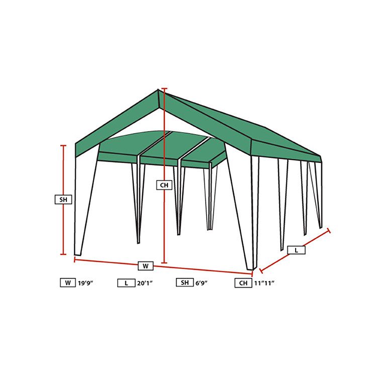 King Canopy 20' x 20' Event Tent Party Canopy - Green ...