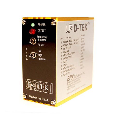 EMX LP-D-TEK Low-Power Vehicle Loop Detector, 12-24 V AC/DC