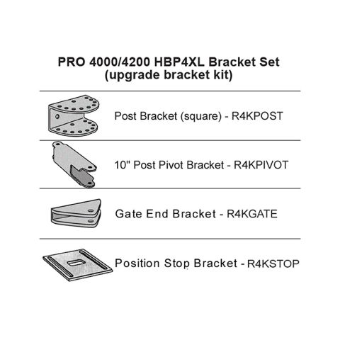 GTO Bracket Set for PRO4000XLS Series (Post, Pivot, Gate, Stop)