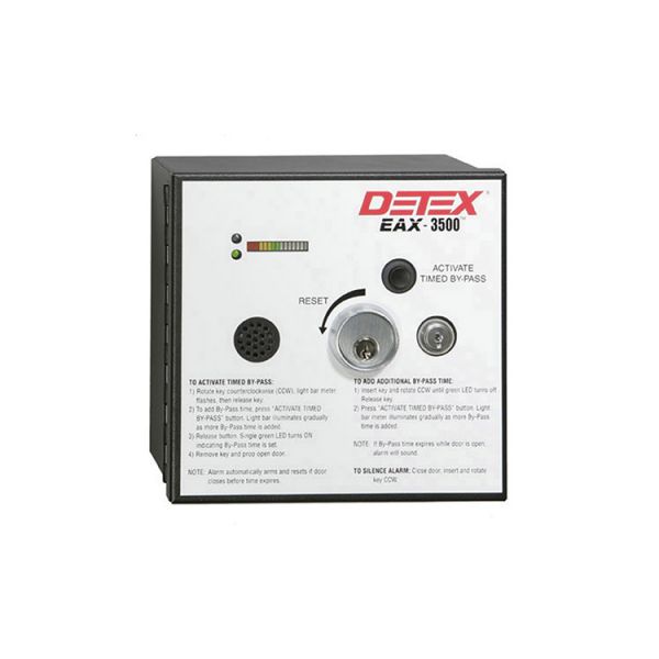 Detex KIT - Surface Mount Hardwired AC/DC w/Battery Backup Exit Alarm EAX-3500SK - Includes Door Contacts and Transformer