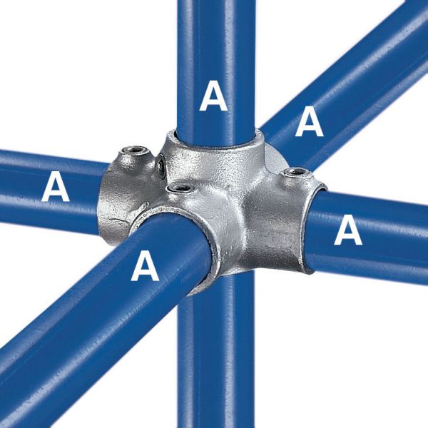 Kee Klamp Type 40 Steel Pipe Fittings - Four Socket Crosses