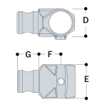 Kee Lite Tyle L114 Aluminum Pipe Fittings - Swivel Tees (KL-TYPE-L114)