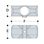 Kee Lite Type L26 Aluminum Pipe Fittings - Two Socket Crosses (KL-TYPE-L26)