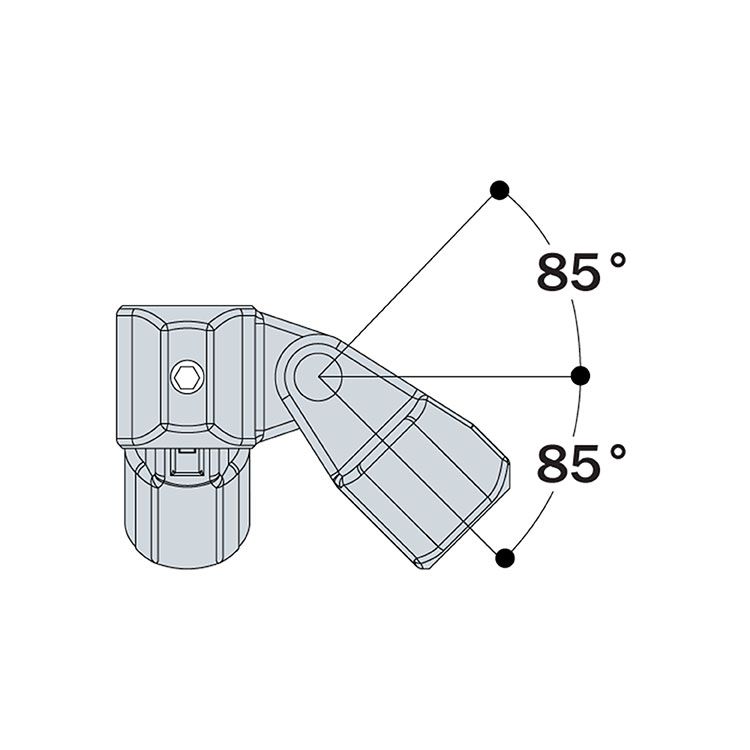 Kee Lite Type LC52 Aluminum Pipe Fittings - Corner Swivel Sockets ...