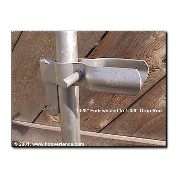 Drop Rod Latch For Double Chain Link Fence Gates (1-5/8" or 2" fork) (H-0183)