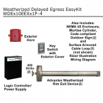 Detex Weatherized Delayed Egress EasyKit for Pair of Doors (WDEx10EEXx1P-4)